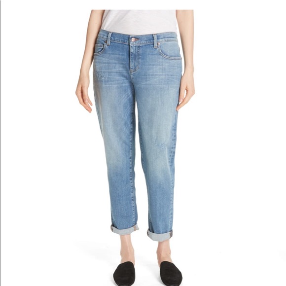 EILEEN FISHER Organic Cotton Crop Boyfriend Jeans - Picture 2 of 10